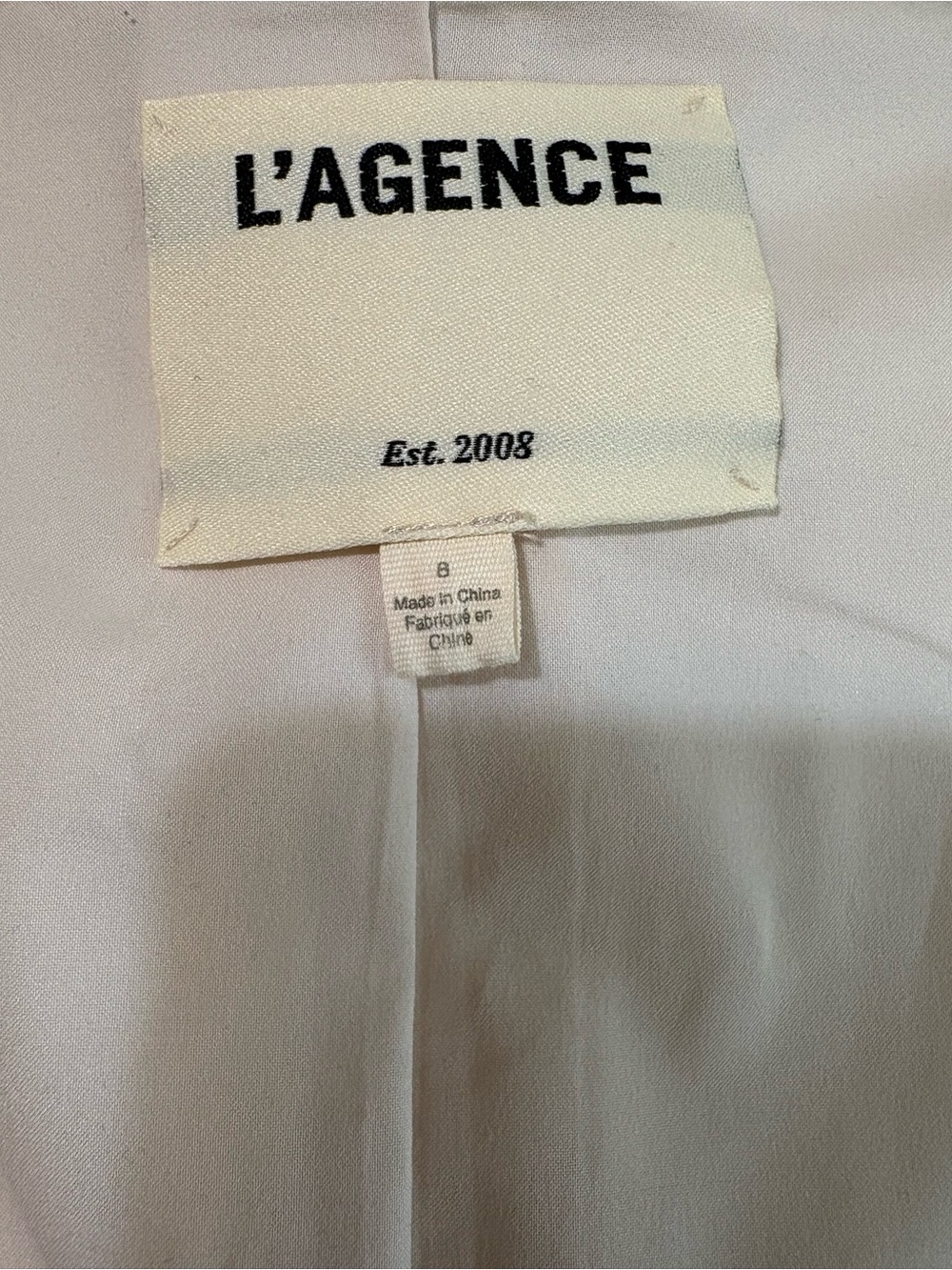 L'AGENCE Kenzie Double Breasted Crop Cotton Blend Blazer - Picture 9 of 10